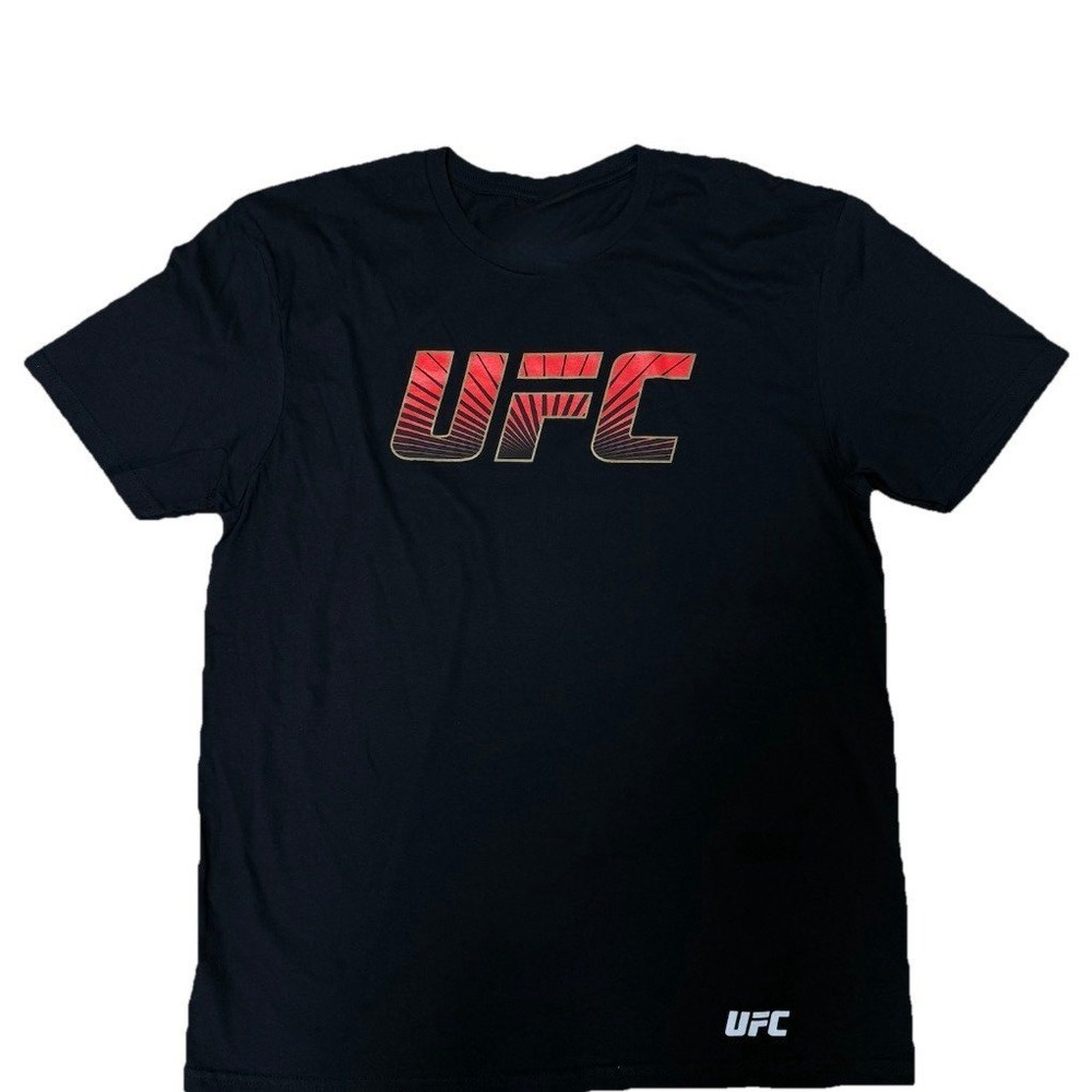NWT UFC T-Shirt Mens 2XL Black & Red Graphic Tee Cotton Official Licensed Item